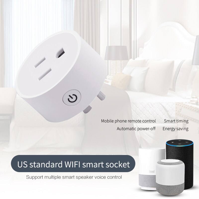 Smart Plug US 10A 90-250V Remote Voice Control Smart Timer Wifi Socket With Power Monitor Dohome APP Work With Google Home Alexa