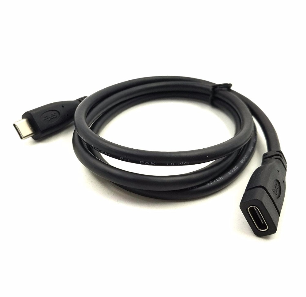 USB C Verlengkabel Type C Extender Cord Man-vrouw Compatibel met Thunderbolt 3 voor Nintendo Switch, apple MacBook Pro