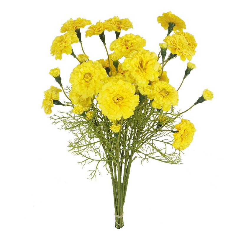 Goudsbloemen Chrysant Kunstzijde Bloemen Herfst Bruiloft Huis Decoratieve Nep Planten Takken Diy Home Decoratie