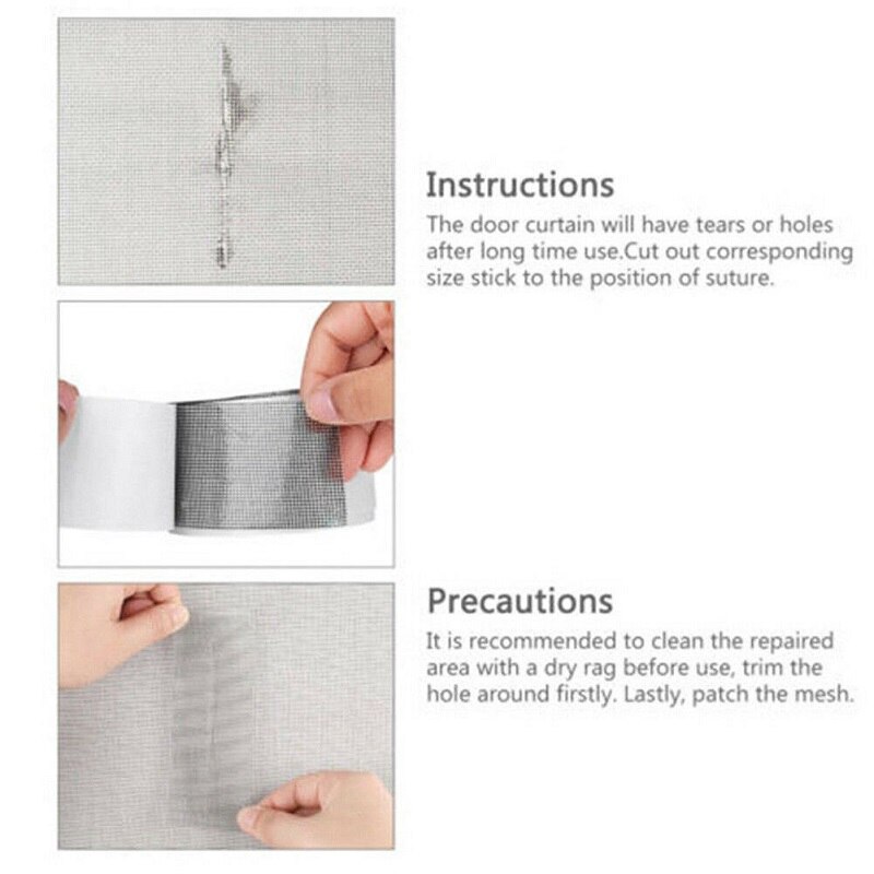 Fiberglass Window Flyscreen Hole Repair Tape Roll