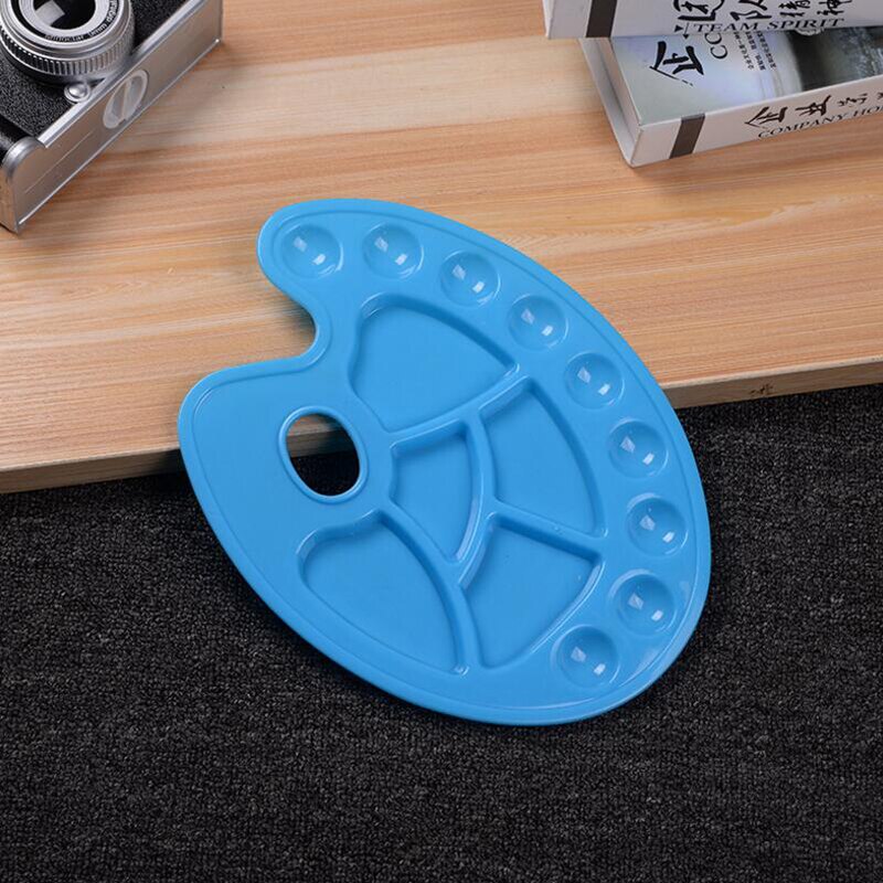 14 Wells Watercolor Palette Plastic Watercolour Paint Palette Drawing Tray Color Oil Painting Pallet with Thumb Hole
