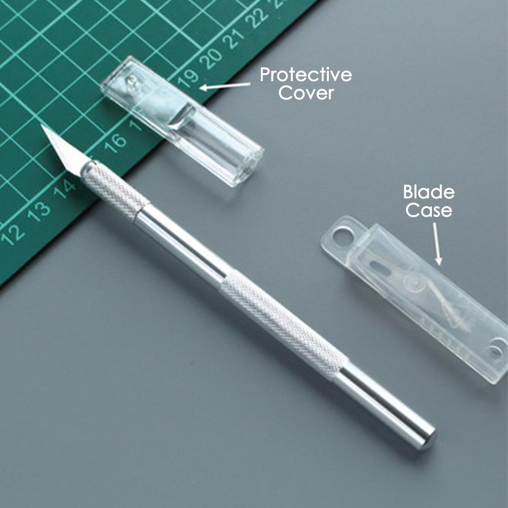 9 stk bil folie verktøy nal sett håndverkskutter med sikkerhetshette for folie film klistremerke automatisk håndverktøy