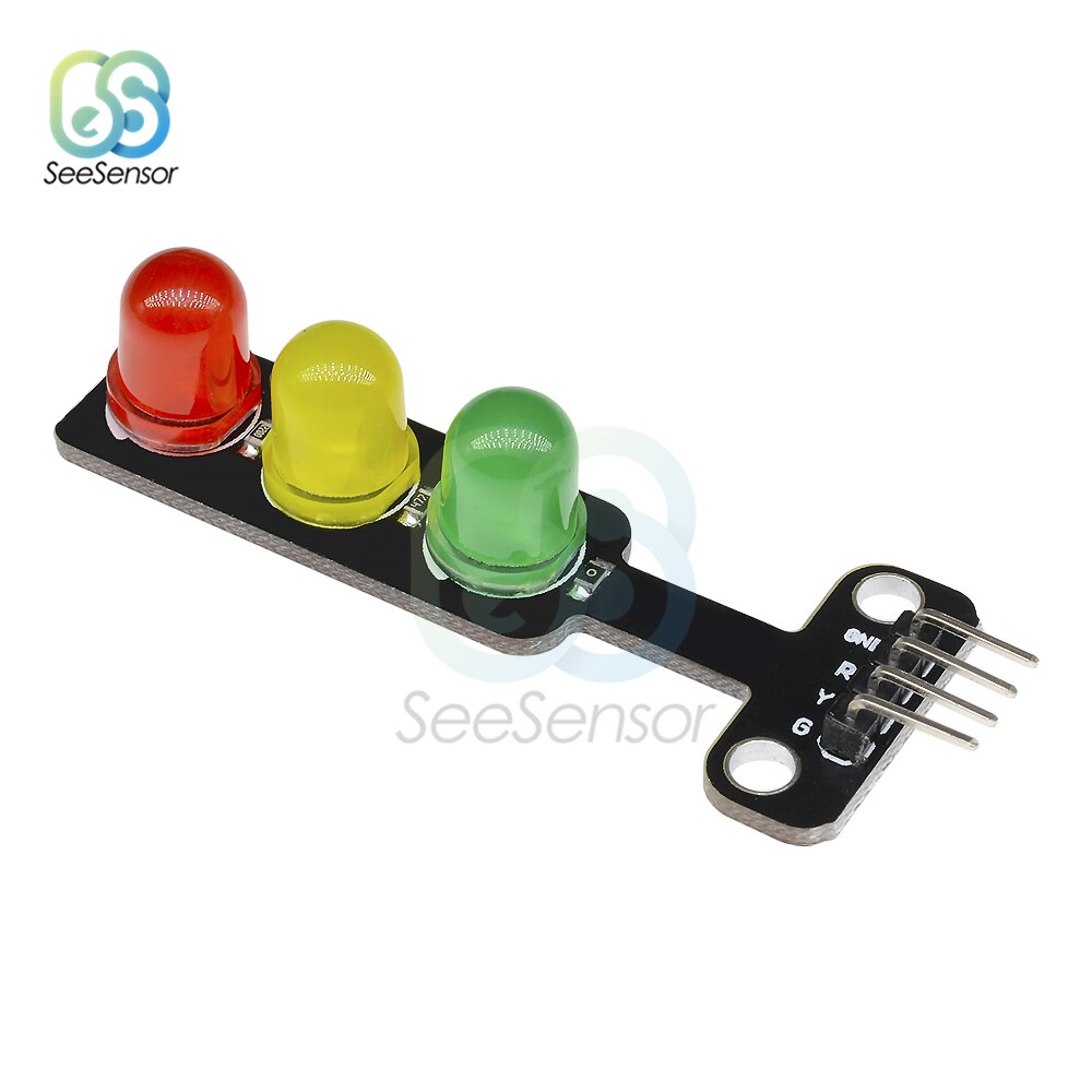 5Pcs Mini 5V Traffic Light LED Display Module for Arduino Red Yellow Green 5mm LED RGB Traffic Light