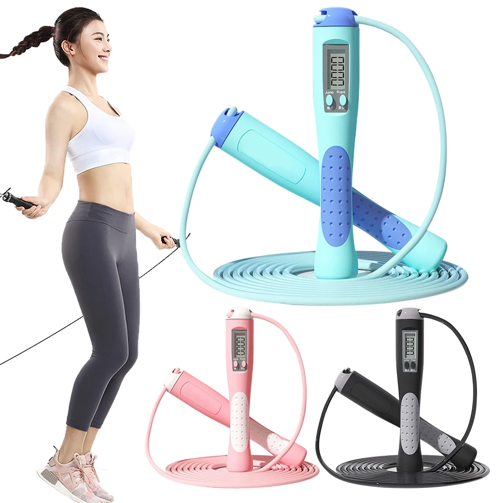 Tellen springtouw springtouw Verstelbaar trainingspringtouw met teller springtouw voor kinderen, volwassenen