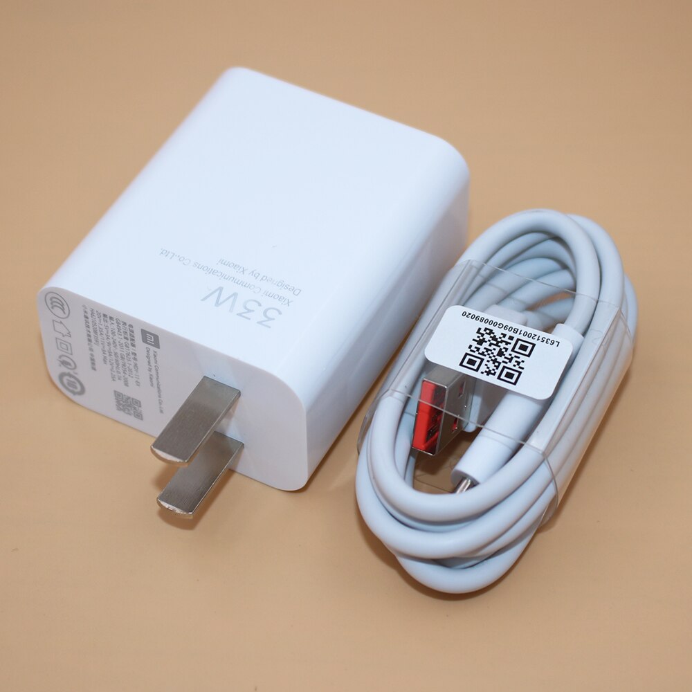 For Xiaomi Redmi Note 11 Pro Charger 33W Turbo Charge Fast Charging Adapter For Mi 12 11 Ultra 10 9 Poco X3 M3 K30 +Type C Cable
