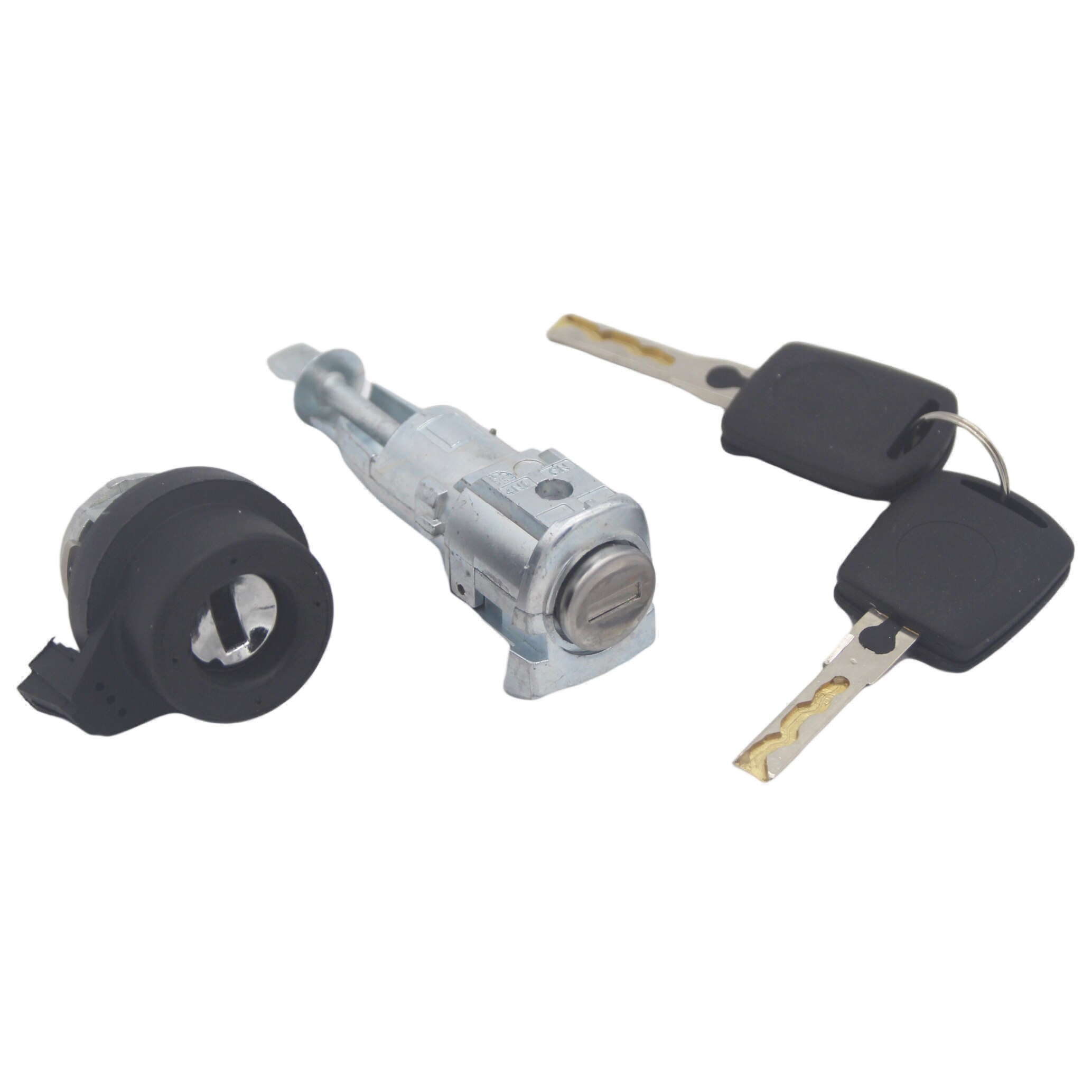 Juego de cerradura completa AL196 1Z0837167C 6Y0898167E, interruptor de encendido, cilindro de bloqueo de puerta izquierda para SKODA OCTAVIA 2005: 2PCS SET