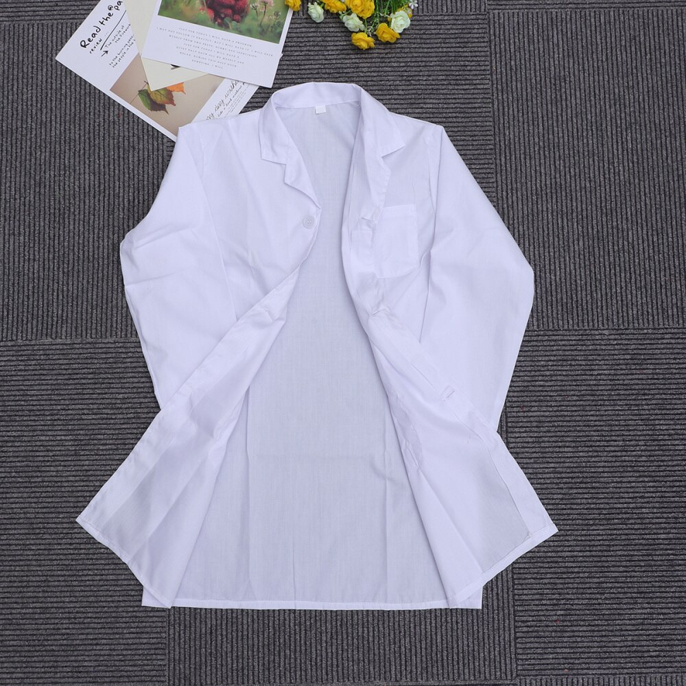 1pc Kids Lab-gown Children's White Coats Childern Thin White Coats for Kids Proformance (Small Size)
