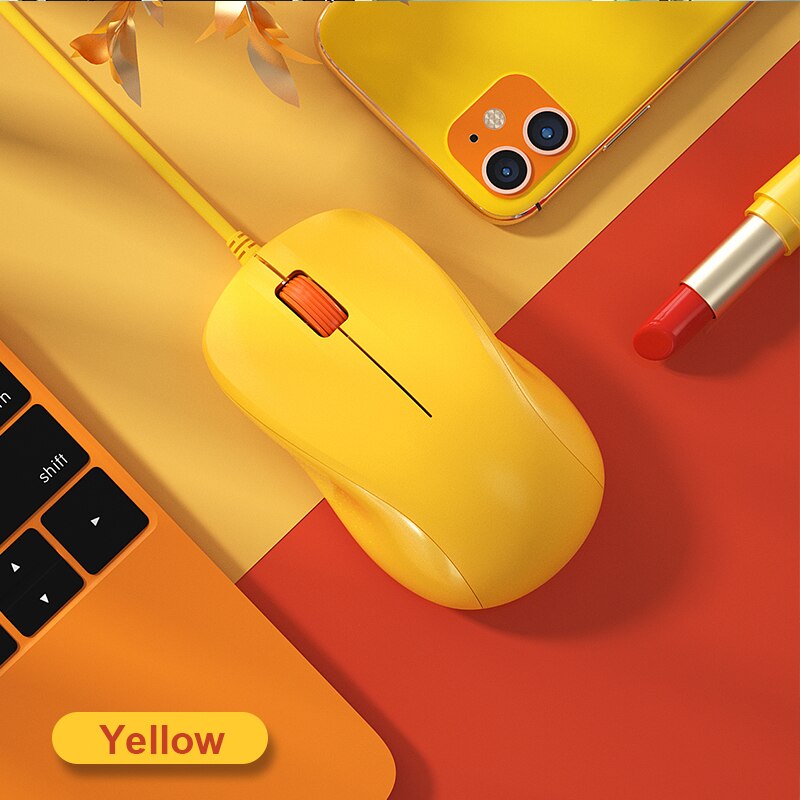 Wire Gaming Mouse Games Mause Ergonomic 3 Keys Mice For HP Laptop Computer Notebook PC Gamer Mice Pink Girl Woman Magic Mouse: yellow