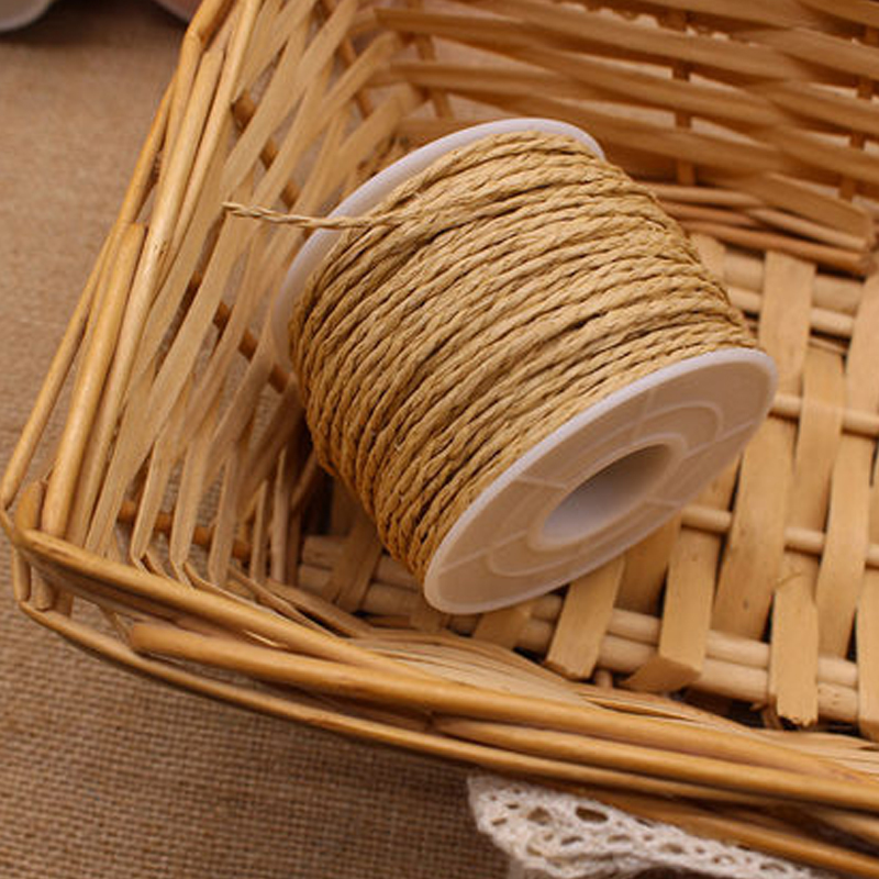 5 Roll 30Meter Natuurlijke Raffia Stro Garen Voor Zomer Hand Knit Haak Hoed Handtas Manden Breien Materiaal Kleurrijke Draden: 7