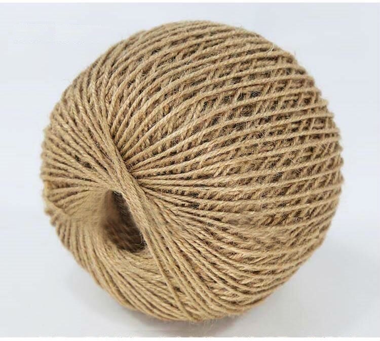 Natural Jute Twisted Rope Decorative projects Braided round cord Rope packing photo Textile Drawstring Arts Crafts Sewing