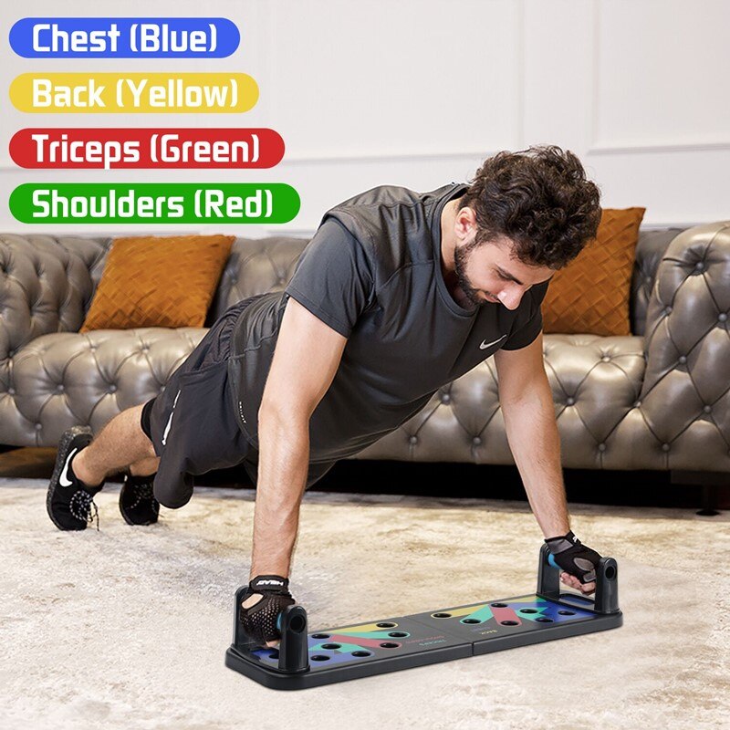 9 En 1 Push Up Board ajustable plegable músculo ejercicio Push-up Stands Body Building gimnasio hogar completo equipo de Fitness