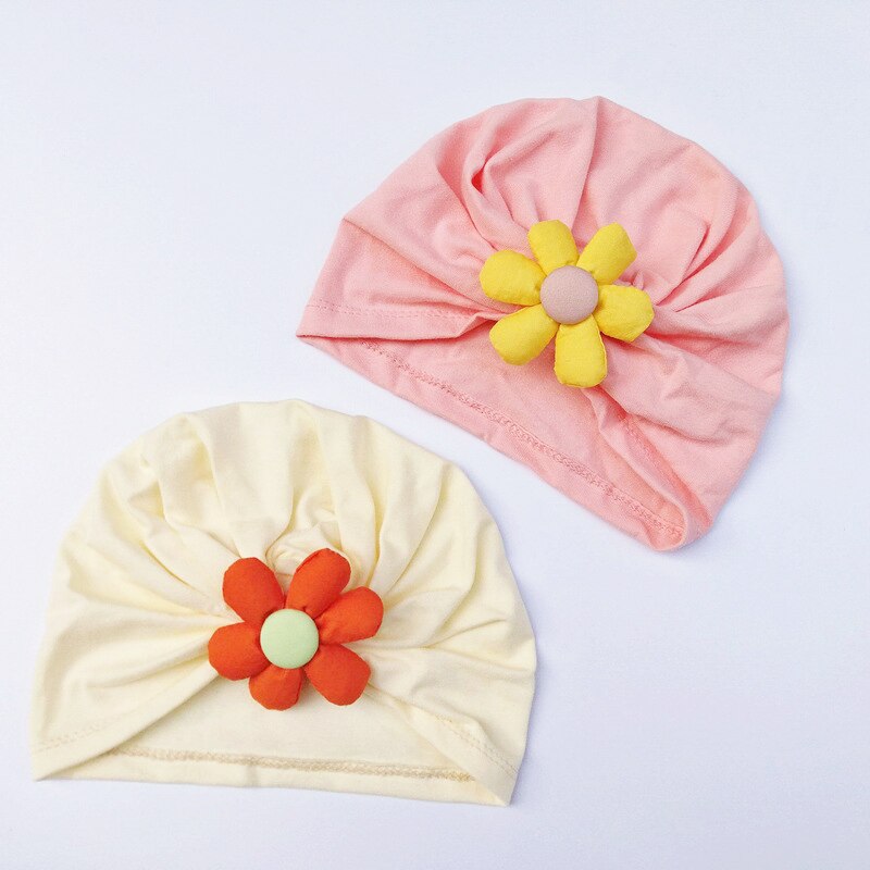 Lovely Flowers Baby Hat Turban Cotton Baby Girls Hat Soft Newborn Infant Cap Headwrap Headwrap