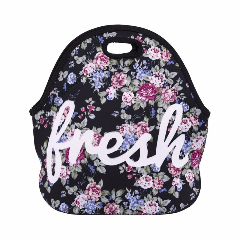 Thermal Insulated 3d Print Neoprene Lunch Bag for Man Women Kids Lunch Bags Cooler Insulation Lunch Box Food Bag: K