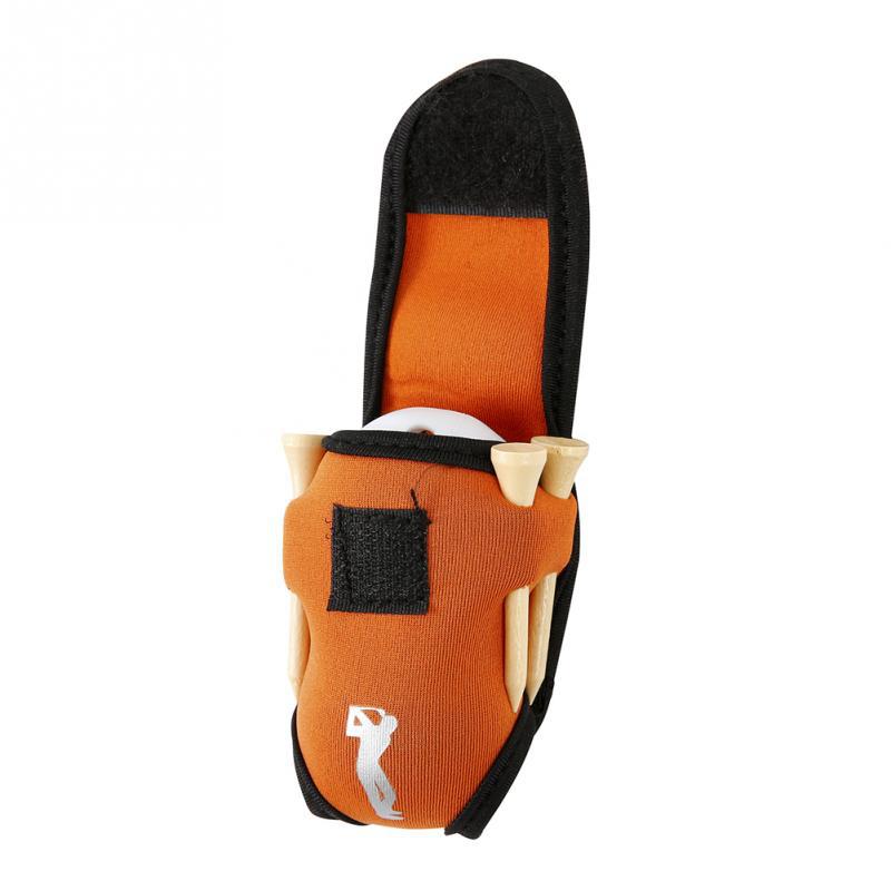Mounchain Small Golf Ball Bag Mini Waist Pack Bag 2 Ball + 4 Tee Neoprene Holder for Outdoor Golf Training Balls Tees Pouch