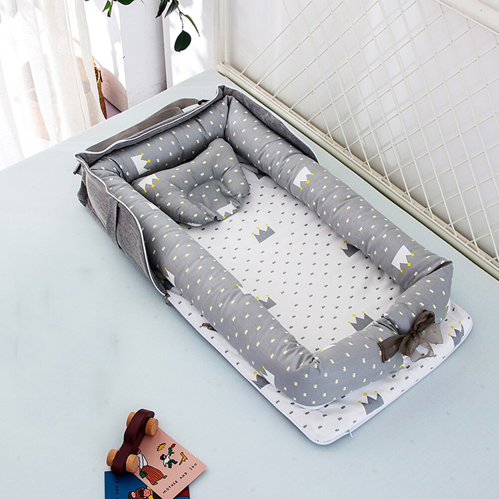 Cuna de bebé plegable portátil para niños y niñas, cama de viaje, cuna de algodón infantil, cuna de bebé, cama de recién nacido: A6