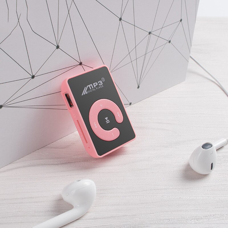 MP3 Player Mini MP3 Player Supporting 8GB TF Card With USB Cable Macaron Rainbow Candy Color