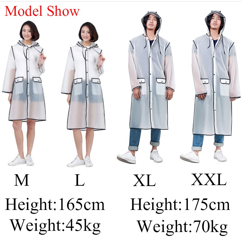 Backpack Transparent Raincoat Couple Rainwear Lovers Rain Coat Women Hiking Rain Poncho Men Climbing Fishing Raincoats