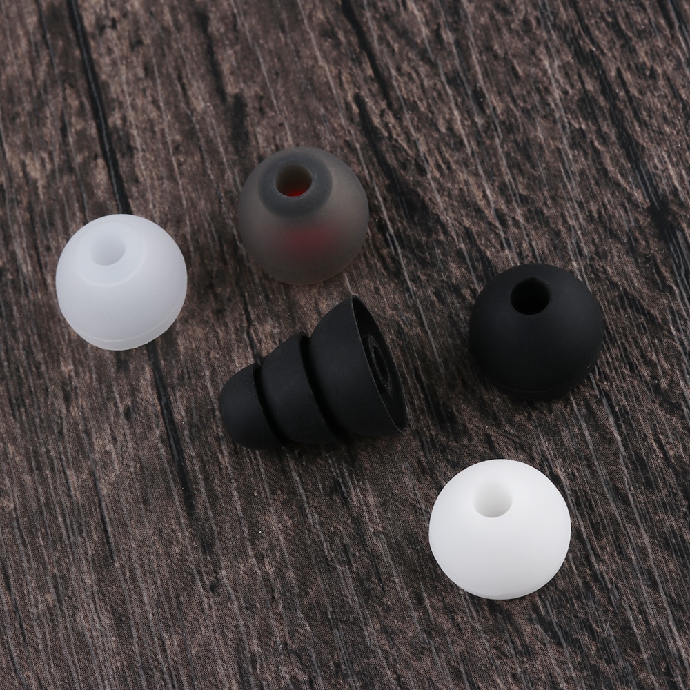 1 Pair Silicone 4MM Replacement In-Ear Earphone Earbuds Ear Tips Cover Cap soft Rubber Universal Replacement Ear Tips