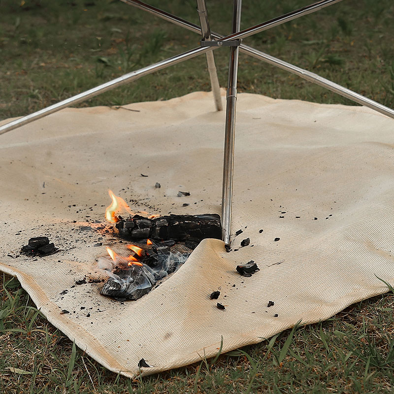 Menfly camping palonestomatto kannettava palonkestävä lasikuitu sammutuspeite kangasmatto megaterminen grillausalusta