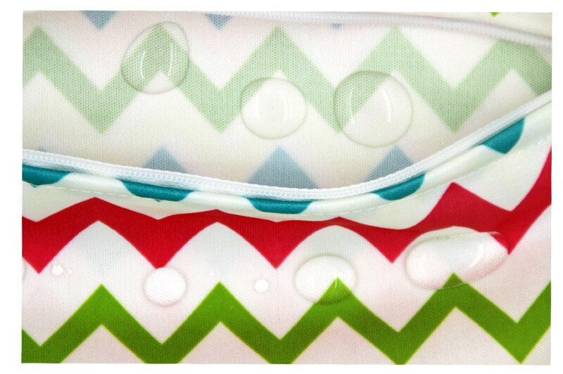 5 Pcs Wasbare Zoogcompressen Natte Zakken Luierzakken Herbruikbare Single Ritsen Maandverband Waterdicht Nat Droog Wetbag Zakken 14*20 Cm