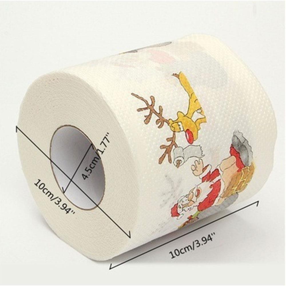 Wc Papier 10.3*10.3*10 Cm Benodigdheden Woonkamer Ambachten Vrolijk Kerstfeest Papier Xmas Accessoires Wit rood Oranje