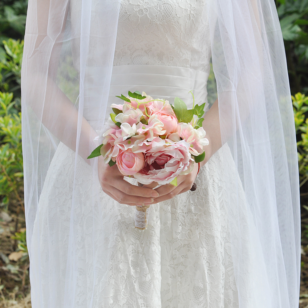 TRiXY F15 beauté Bouquet de mariage fleurs accessoires de mariage Bouquets de mariée Roses Bouquets de mariage pour la décoration de demoiselles d'honneur