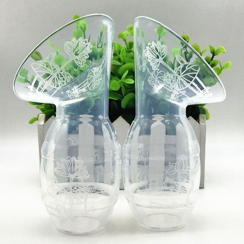 Manual Breast Pump Silicone Milk-sucking Collector Baby Breastfeeding Milk Saver Suction Bottle BM88