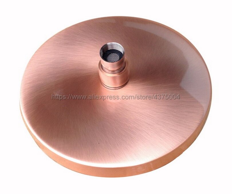 thumbnail image 2 of DLL Antique Red Copper 8-Inch Round Rainfall Shower Head - Ceiling Mount, Rain Shower Head, Bathroom Upgrade 2 of 4
