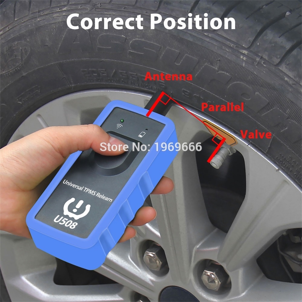 Universal til mercedes bmw gm ford opel chrysler dæk presure monitor sensor aktiveringsværktøj  u508 bil tpms genlær værktøj  el50448