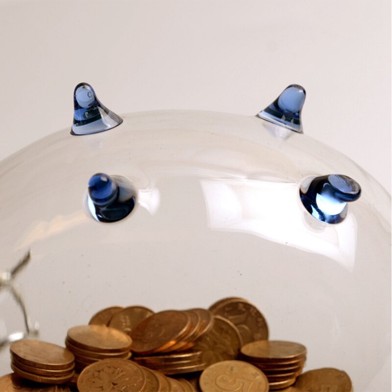 Varken Spaarpot Spaarpotten Saving Coin Box Leuke Transparante Glazen Souvenir Voor Kinderen Kids-Roze