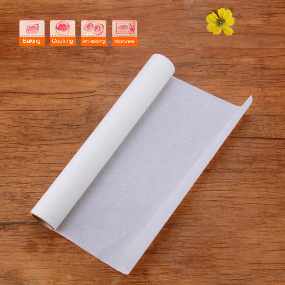 Rouleau de papier cuisson Double face, papier absorbant l'huile, cuisson à la vapeur, blanc, pour outils de cuisine de Restaurant, 1 rouleau,