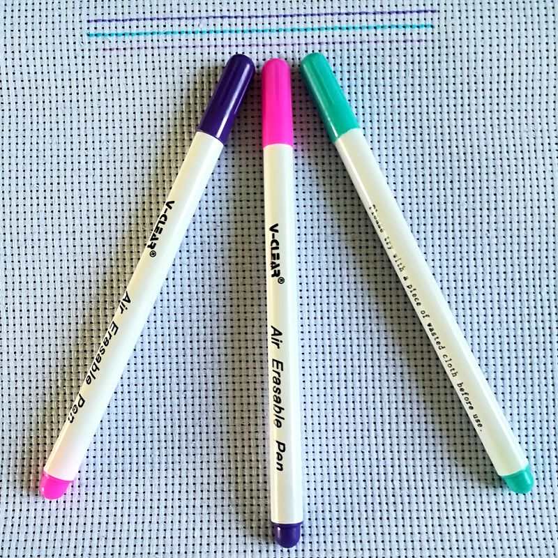 Stof Markers Oplosbare Kruissteek Lucht Water Uitwisbare Pennen Grommet Inkt Markering Pennen Oplosbare Pen Diy Handwerken Home Gereedschap
