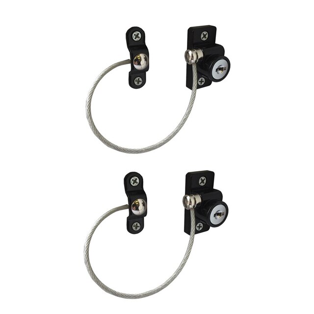 Baby Safety Window Door Lock Children Security Proofing Limit Kids From Falling Anti Theft Safe Children Protection Window Lock: 2piece-black