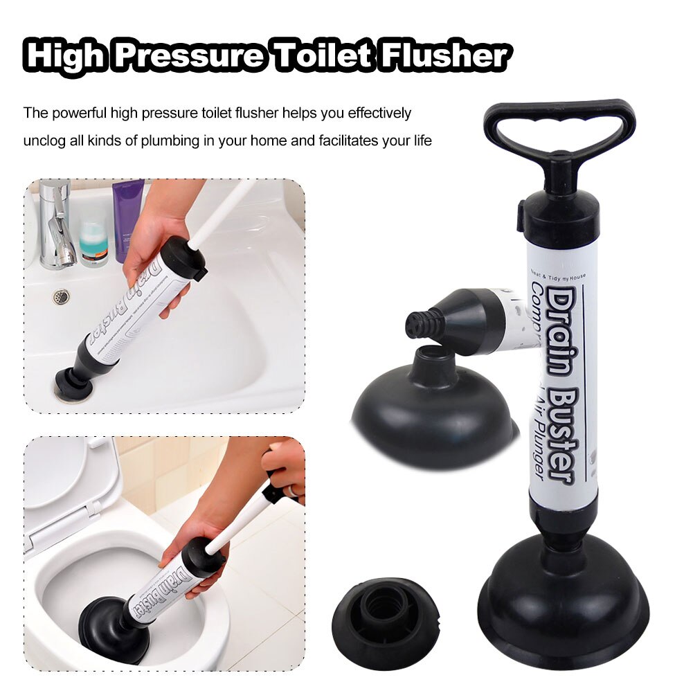 Toilet Plunger Powerful High-pressure Toilet Dredge Drain Unblocker Vacuum Pipe Dredge Toilet Dredge Tool