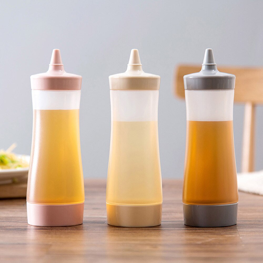 1pc pres flaske plast genanvendelig sauce syltetøj beholder til picnic frokost frokost køkken