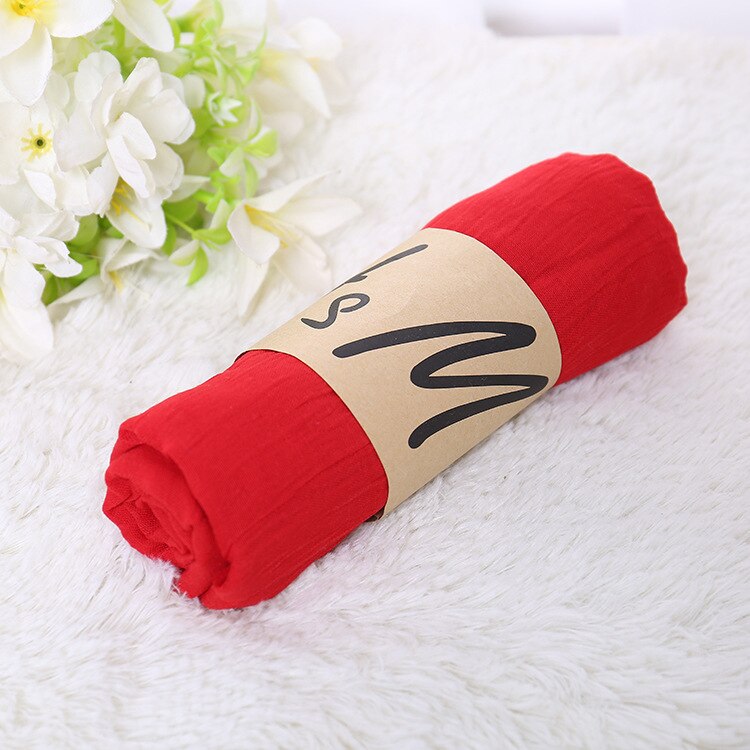 Écharpe de de Styliste pour Femme, Foulard de Créateur en Coton, Convient comme Hijab, Châle, Pashmina et Paréo de Plage, Bandana à Porter Autour du Cou, Modèle Noir pour Homme: Red