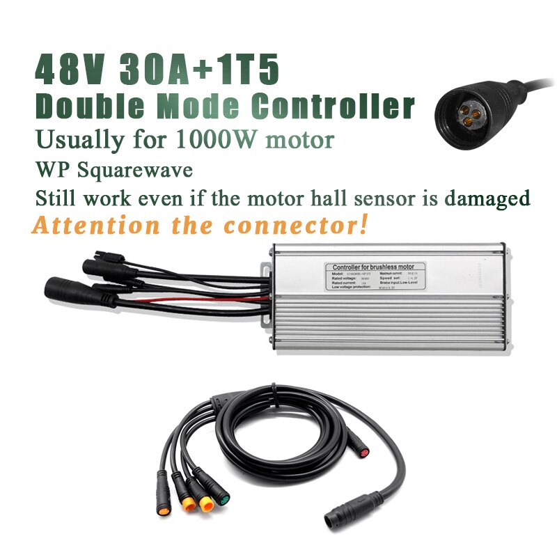 Kt Ebike Dubbele Modus Controller Kt Met Licht 36V 250W 350W 48V 500W 750W 1000W Kunteng Elektrische Fiets Lcd Led Controller