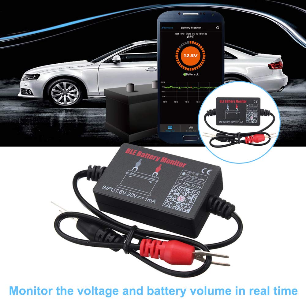 Bil  bm2 trådløs bluetooth bilbatteri tester 12v batteri belastning tester opladning batteri spænding diagnostisk analysator
