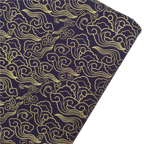 Mantel para coser DIY, colchas hechas a mano, decoración de algodón para el hogar, estampado reactivo de satén, estilo bronce, flor de ciruela, tela de gatos: half yard / NO.4