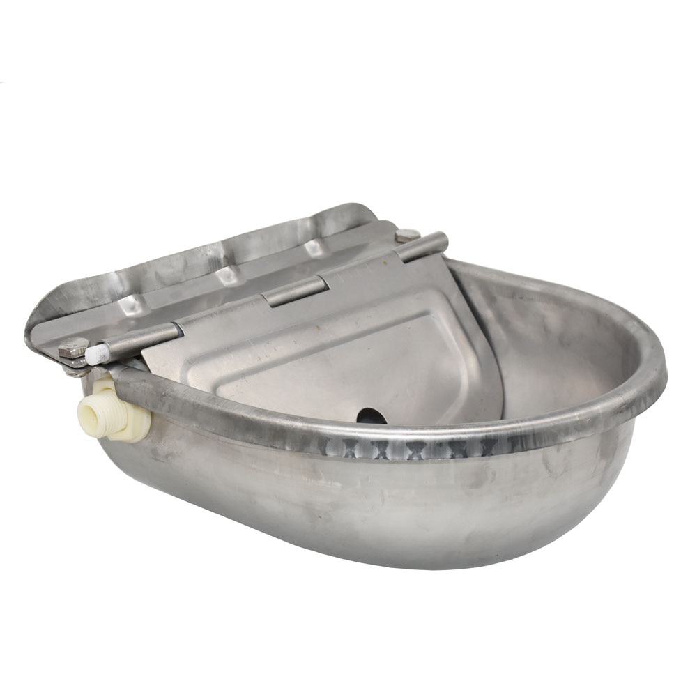 4L Stainless Steel Water Trough Bowl Automatic Drinking for Horses Goats Sheep Cattle Tool Accessory