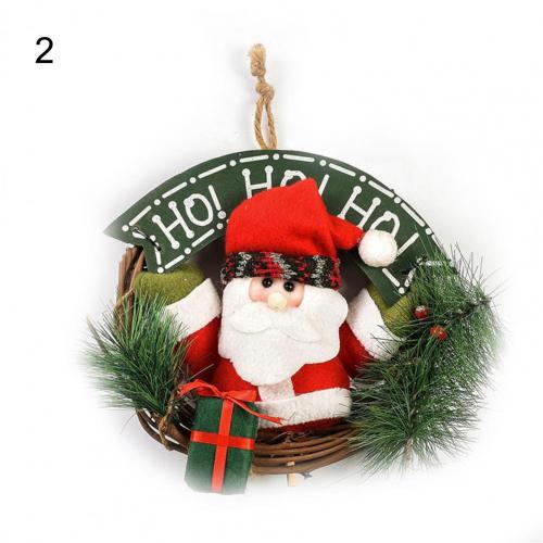 Lichtgewicht Hout Lichtgewicht Prachtige Deur Krans Ronde Deur Krans Slijtvast Voor Patio: 2