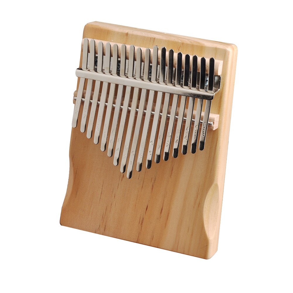 17 nøgler kalimba træ mahogni kalimbas percussion finger tommelfinger klaver med tuner opbevaringspose musikinstrument: Valnødfarve