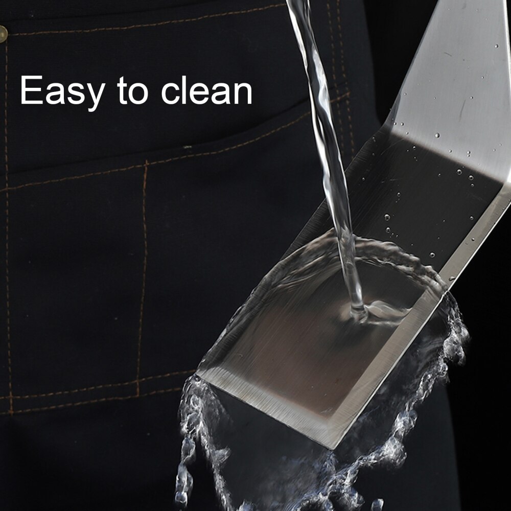 Frying Spatula Scraper Wooden Pizza Paddle Pastry Tools Stainless Steel Kitchen Baking Tool