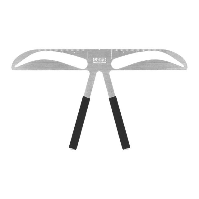 Plantilla de Metal para dar forma a tatuajes, regla de equilibrio de cejas, Microblading, necesidades para maestros del bordado y tatuaje de cejas, 1 ud.: European