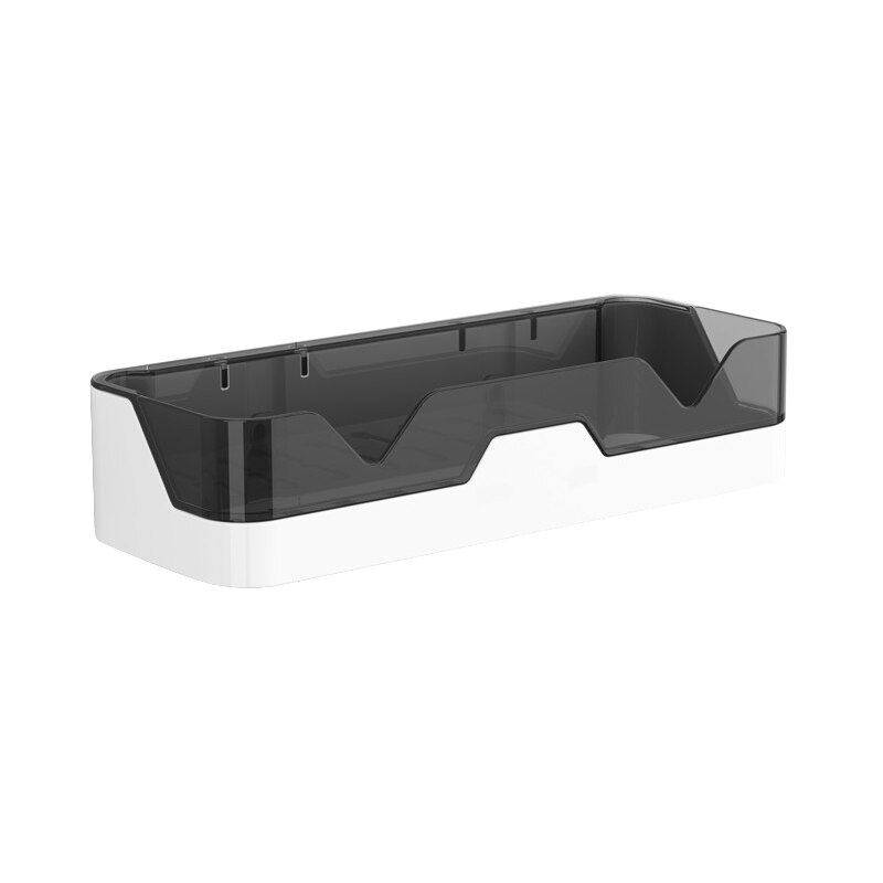 Badeværelse hylde wc shampoo holder bruser hylder vægmontering køkken opbevaring kurv kosmetisk rack hjem arrangør bad tilbehør: Sort