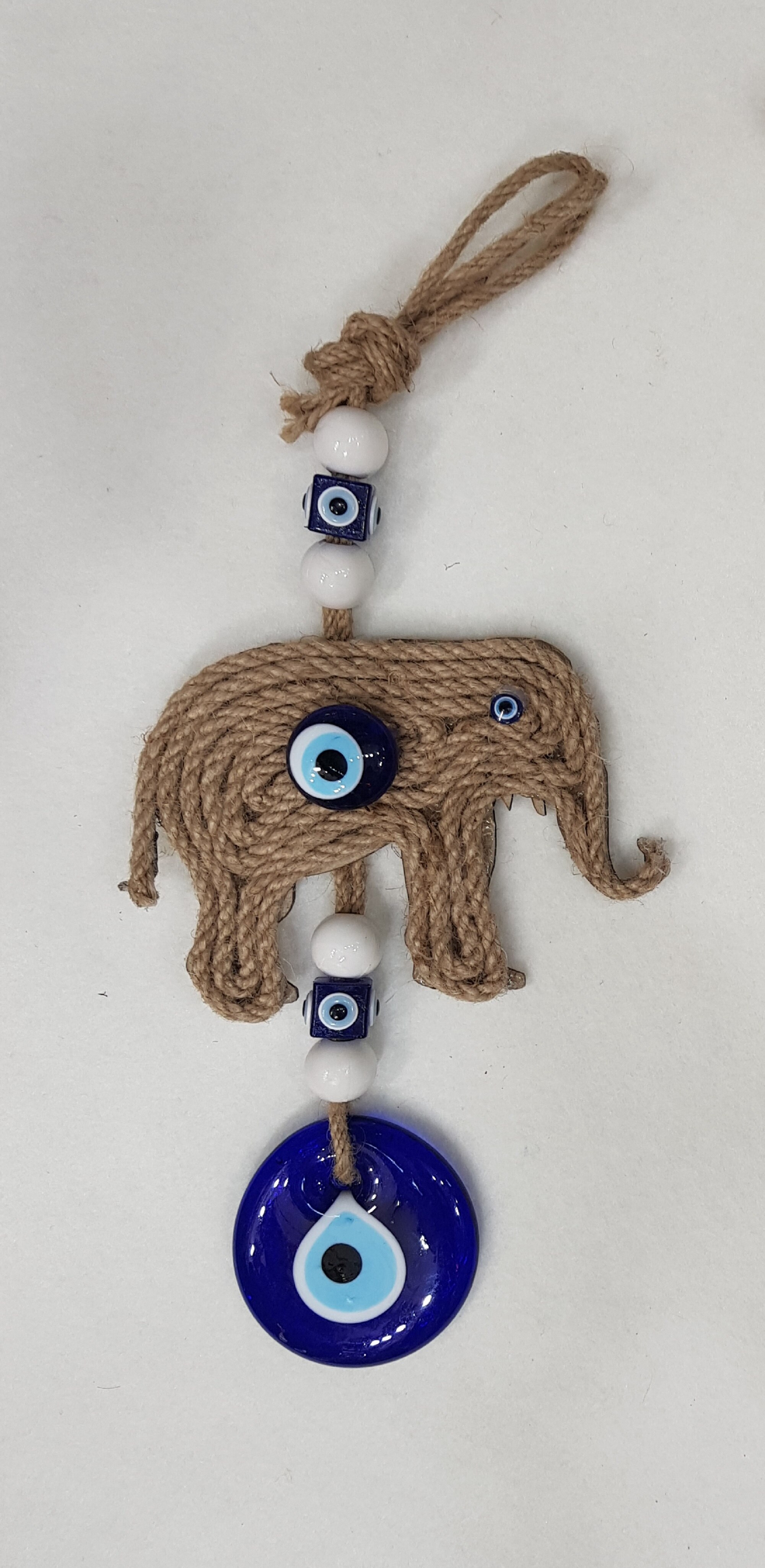 Home Decor, Handgemaakte Rieten Muur Opknoping, Evil Eye,Hamsa,Room Decor, Kerst Decoratie, Olifant: Licht Bruin