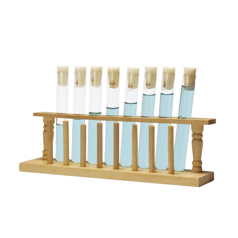 Wooden Drying Rack For Test Tubes Wooden Holder Suitable For Tube Diameter 21 mm Dry Stand 8 Well