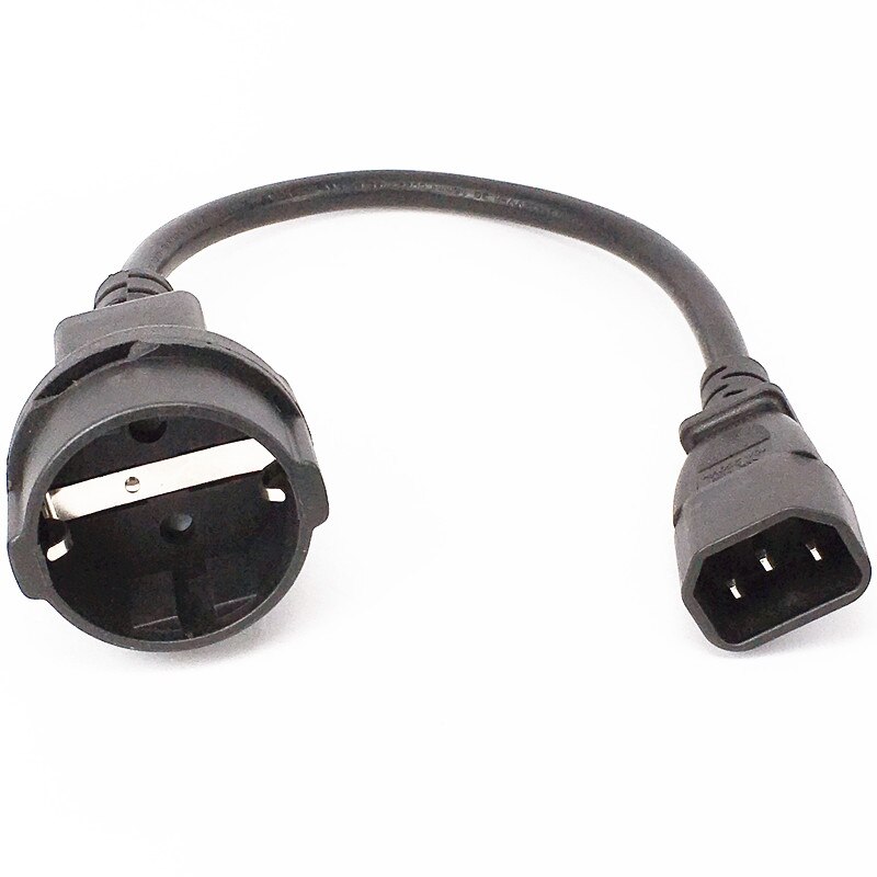 UPS PDU Power Extension Cord IEC 320 C14 Male To CEE7/4 European Female Adapter Cable 30cm