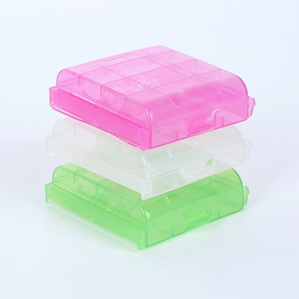 Hard Plastic Case Cover Houder voor AA AAA 14500 10440 Batterij Opbergdoos qW7H