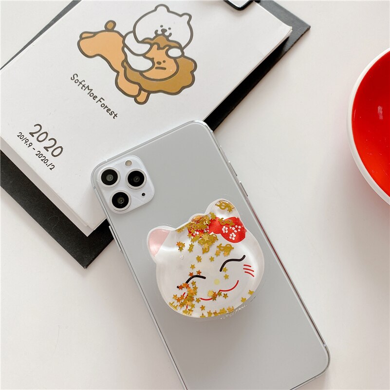 Nuovo anno di Supporto Del Telefono per il Telefono Mobile Universale Espansione Del Basamento di Barretta Holder Cute Cartoon Pieghevole Staffa per il iPhone Huawei: 6